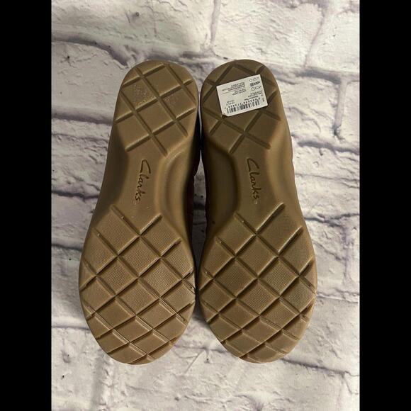 Clarks Collection Leather Ballet Flats Meadow Rae Tan Leather Women’s Size 8 - Picture 2 of 9